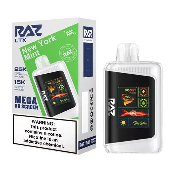 New York Mint - RAZ LTX 25K Zero Nicotine Vape