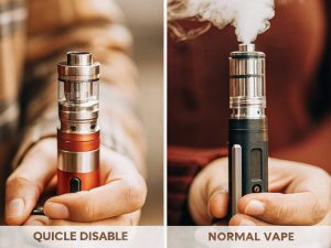 An infographic showing the simple 'open and use' workflow of a disposable compared to the multi-step process of assembling and filling a regular vape