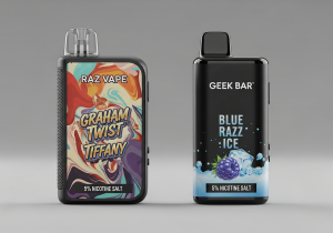 A colorful array of fruits, desserts, and candies representing a wide variety of vape flavors