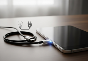 A simple layout showing a Raz vape, a USB-C cable, and a wall outlet to represent the full cost ecosystem