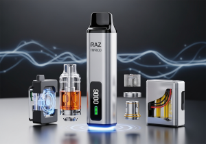 A hand gently holding a Raz vape, symbolizing care and proper use