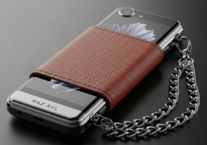 Leather grip chain lanyard RAZ RYL sleek