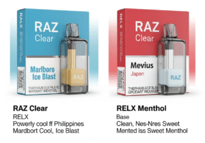 A flavor scientist in a lab carefully adding drops of liquid into a beaker, with scent profiles charted in the background.