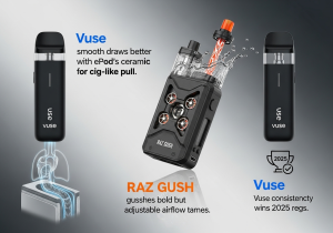 Smooth draw comparison RAZ GUSH vs Vuse expats