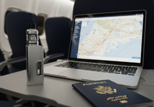 A single, sleek vape device metaphorically replacing a pile of ten smaller disposable vapes.