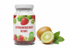 A split image showing a simple, recognizable strawberry on one side and an exotic, unfamiliar dragonfruit on the other.