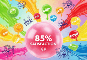 Playful gush flavors novelty RAZ