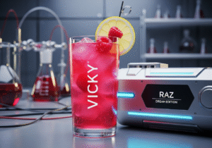 An All-Day Vape Flavor Experience A person relaxing comfortably in a chair while vaping.