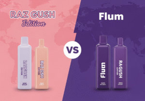 A checklist next to different categories of candy vapes laid out neatly.