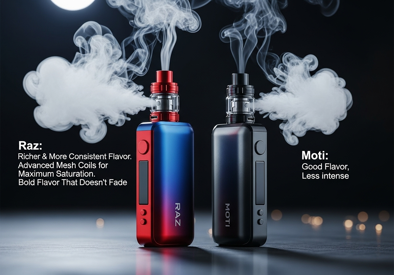 Raz Vape Disposable vs MOTI: Which One Performs Better?