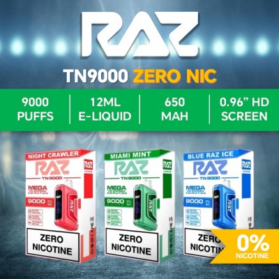 RAZ TN9000 Zero Nicotine Vape 9000 Puffs