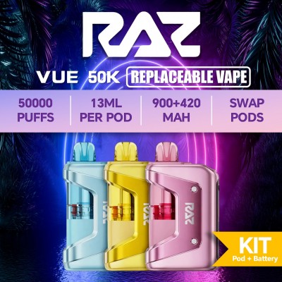 RAZ VUE 50K Disposable Vape Kit Detachable System